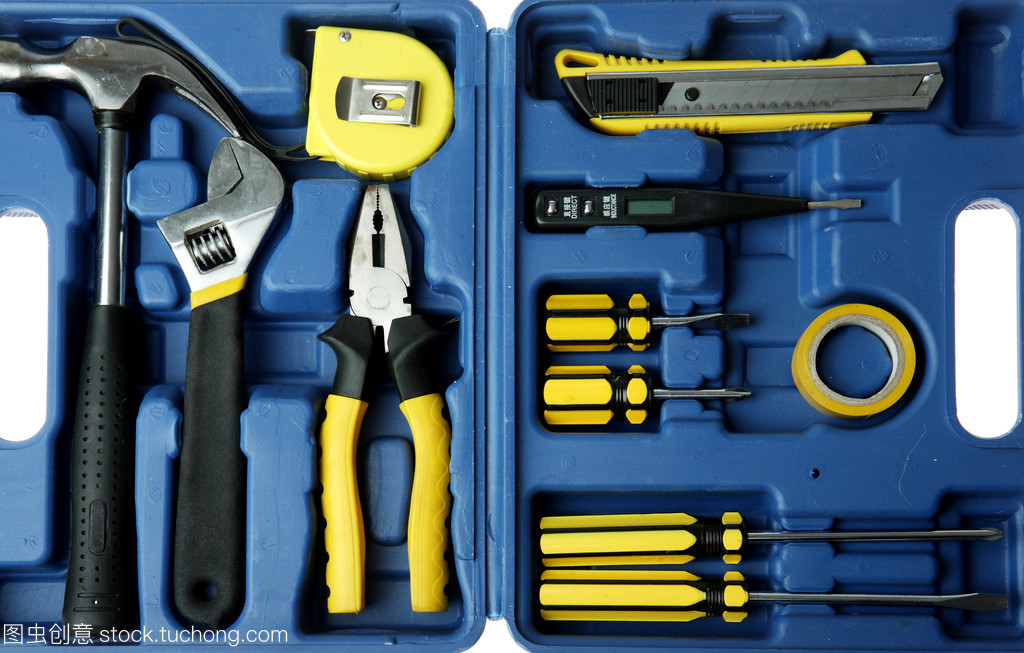 蓝色工具箱 五金工具的完美搭档